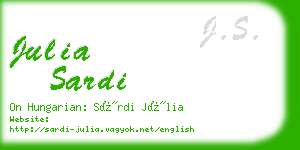 julia sardi business card